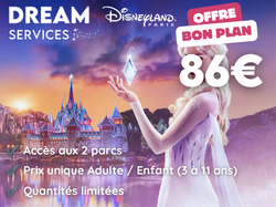 Disney bon plan daté 1 jour 2 parcs